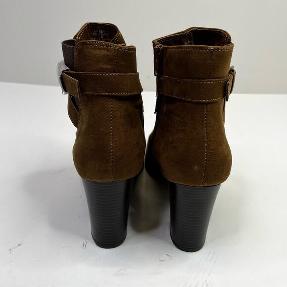 Style & Co Laleen buckled dress boots brown - 11 - Picture 8 of 13